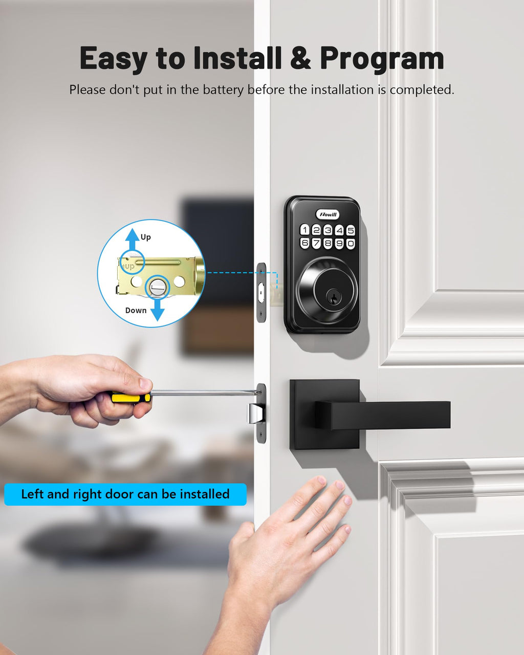 ZOWILL Keyless Entry Door Lock with Electronic Keypad