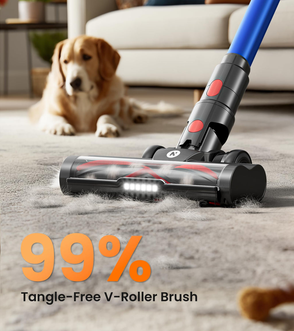 NADALY Cordless Vacuum Cleaner 550W 65Min Lightweight 8-in-1