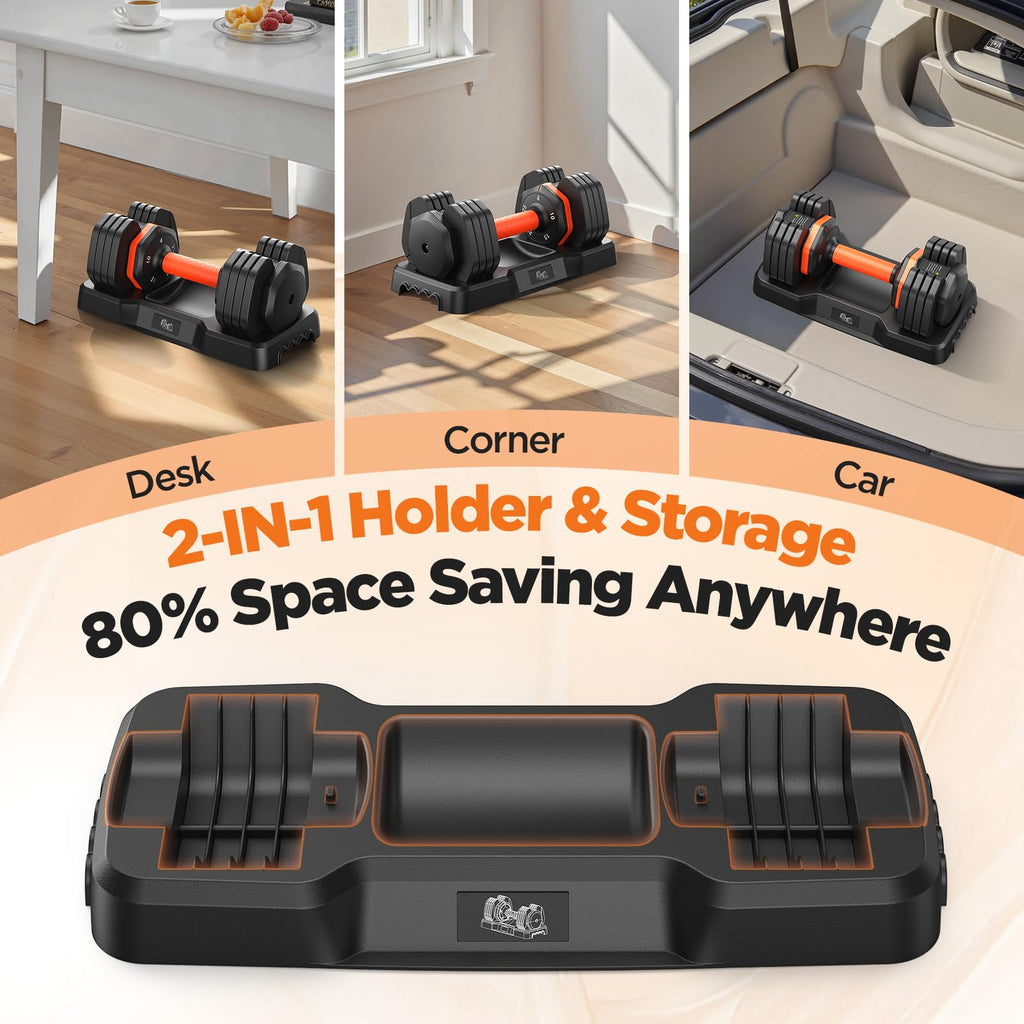 LIFEOG 2026 FDB2 Adjustable Dumbbell Set - 110lbs