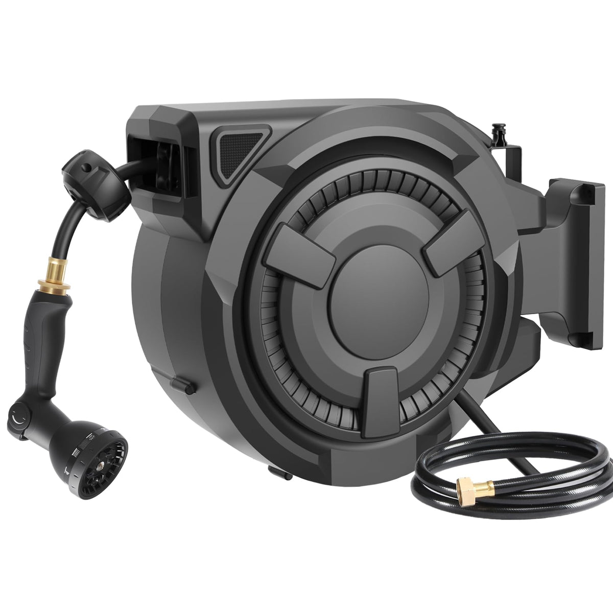 WIKIWIKI Retractable Garden Hose Reel 1/2" x 100 ft - Heavy Duty