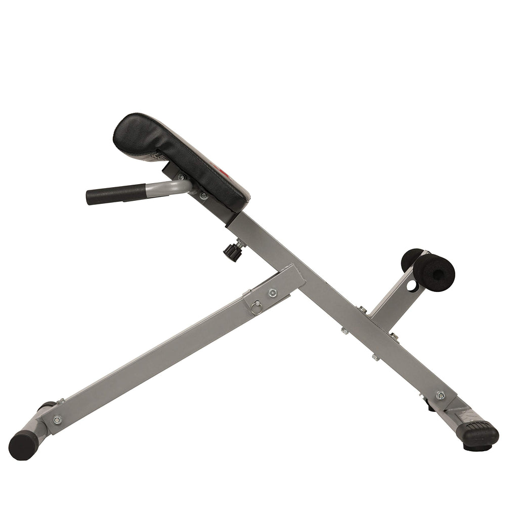 SUNNY HEALTH & FITNESS Foldable Hyperextension Roman Chair for Home Gym