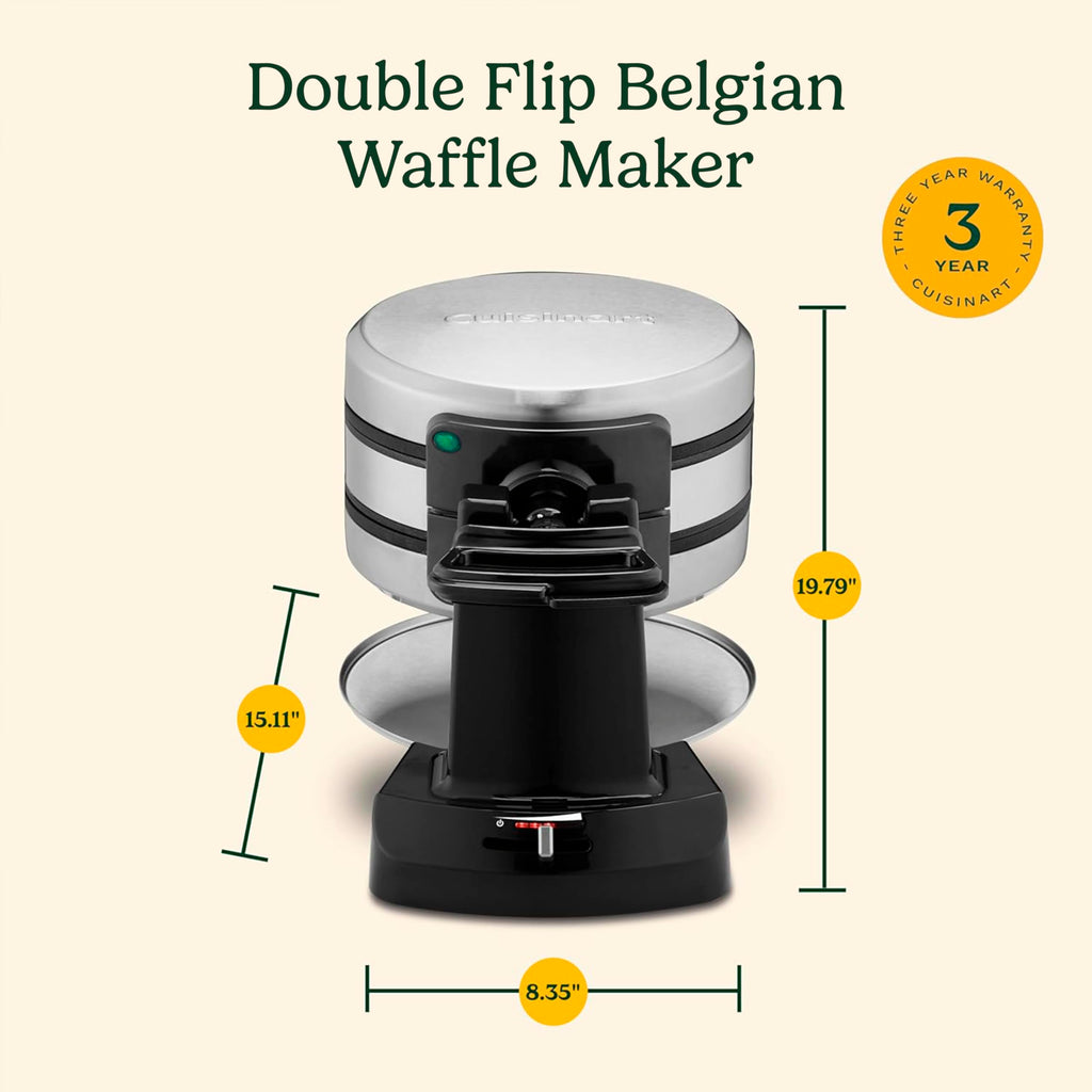 CUISINART Double Flip Belgian Waffle Maker - Stainless Steel