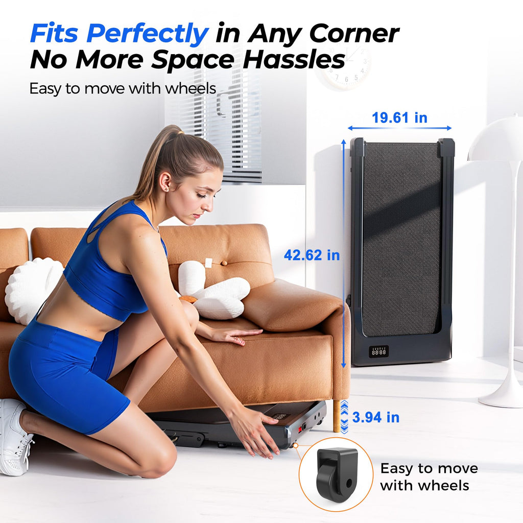 SUPERUN Walking Pad with Incline - 3 in 1 Portable Treadmill