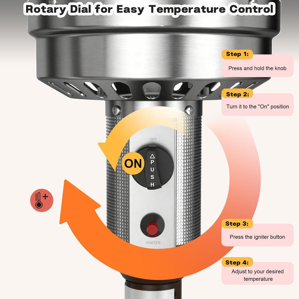 DIAMONDFORGE 50,000 BTU Propane Patio Heater - Outdoor Space Heater