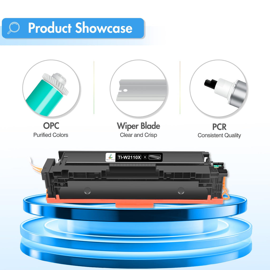 TRUE IMAGE 206X High Yield Toner Cartridges 4 Pack for HP