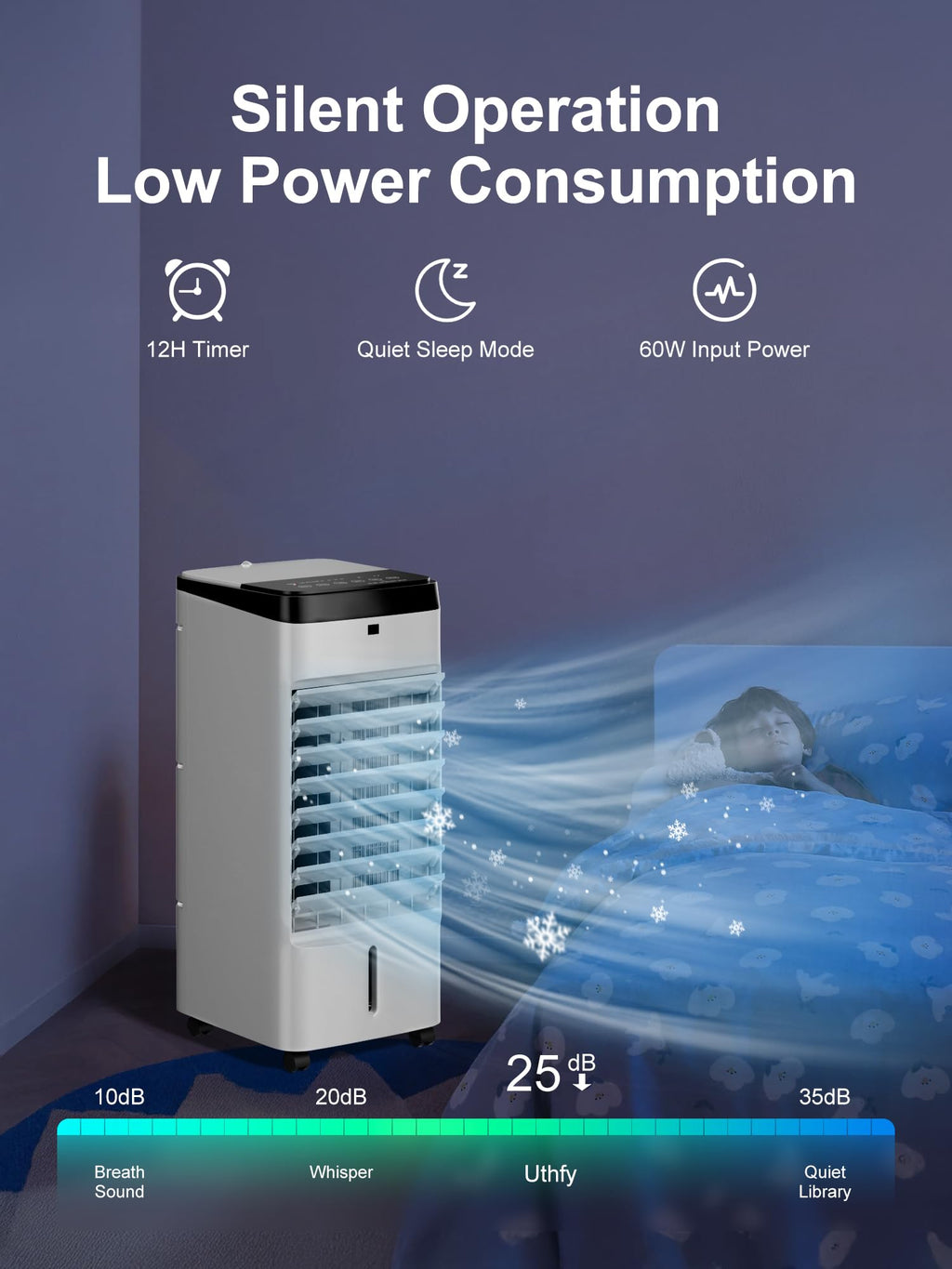 UTHFY Portable Air Conditioner 3-in-1 Evaporative Cooler