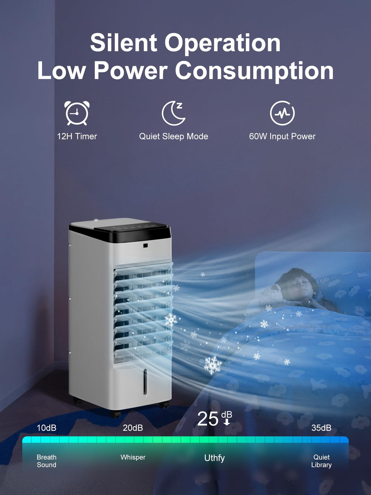 UTHFY Portable Air Conditioner 3-in-1 Evaporative Cooler
