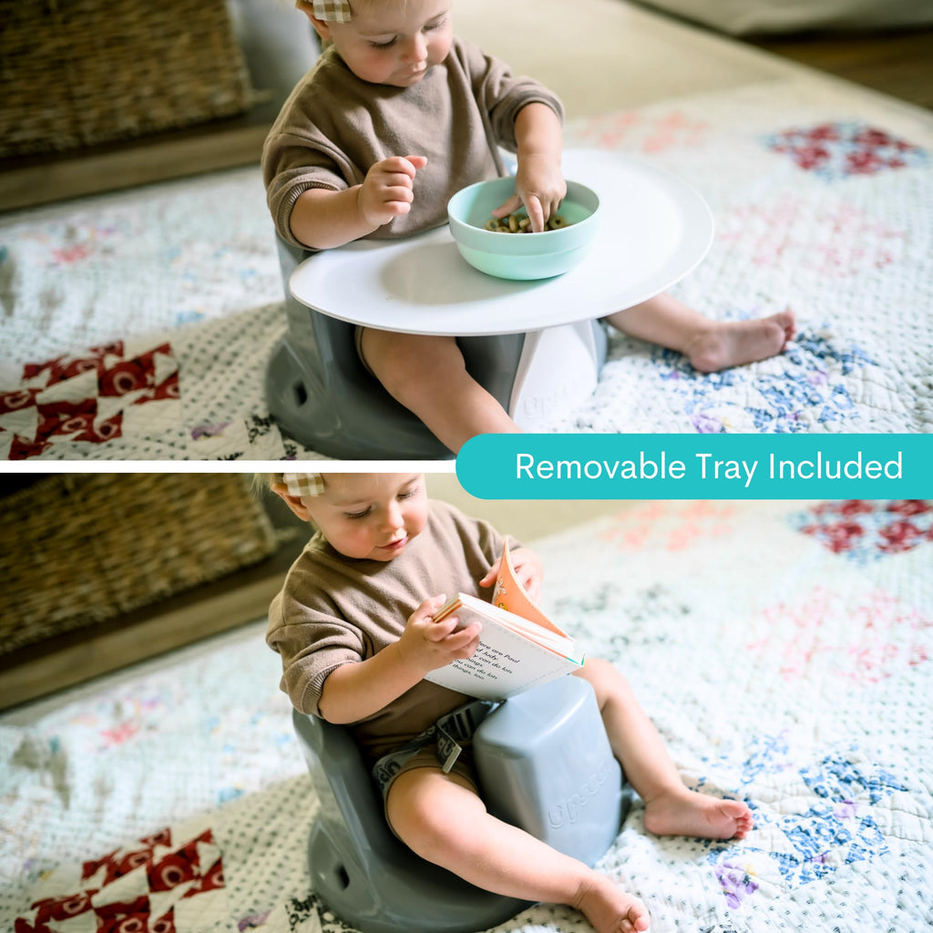 UPSEAT Original Ergonomic Baby Floor & Booster Seat with Tray