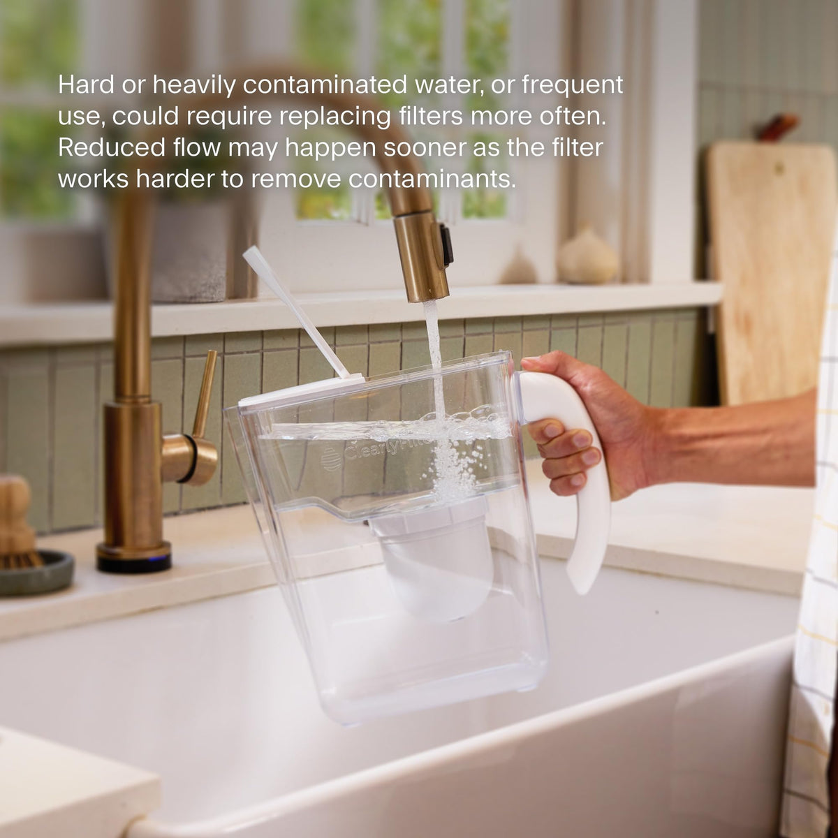 CLEARLY FILTERED No.1 Filtered Water Pitcher - Targets 365 Contaminants