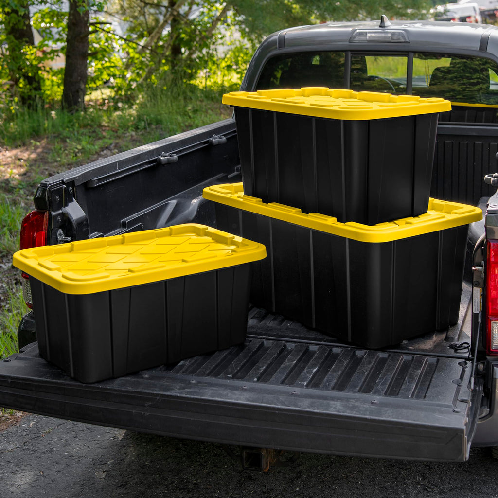 STERILITE 4-Pack Heavy-Duty Plastic Storage Bins with Lids