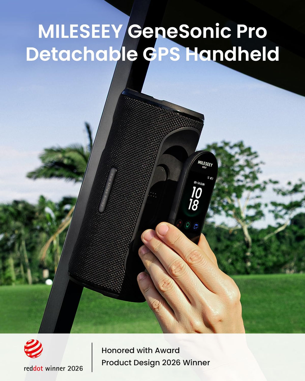 MILESEEY GeneSonic Pro Golf Speaker & GPS Rangefinder
