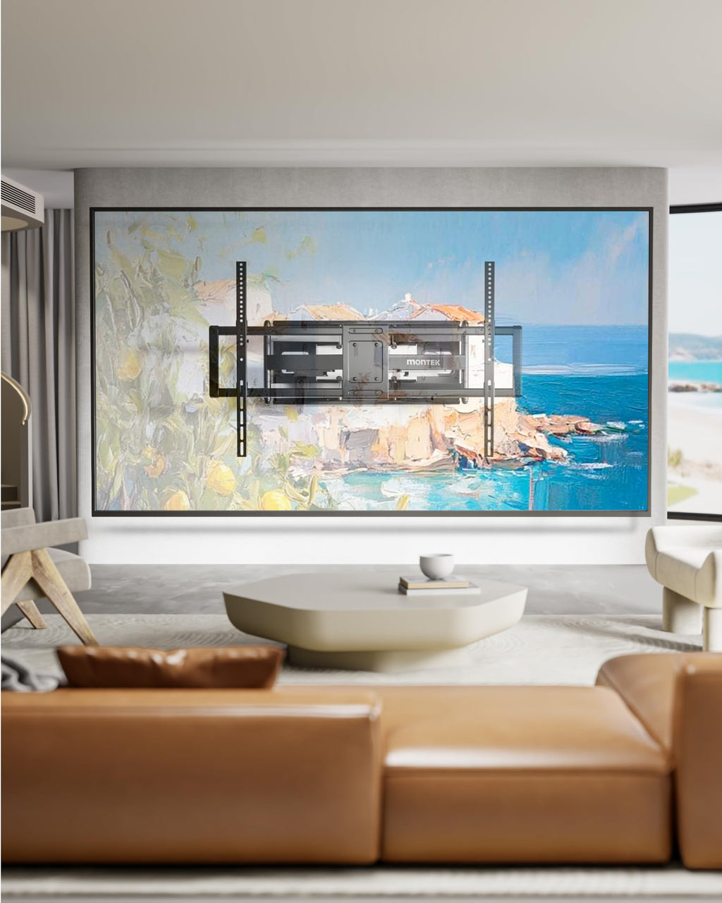 MONTEK Heavy Duty XXL Full Motion TV Wall Mount 60-120"