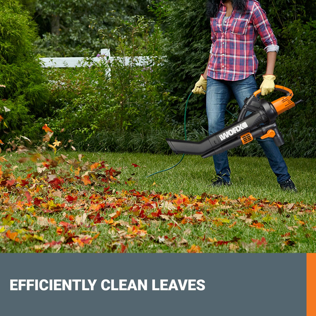 WORX Trivac Electric Leaf Blower, Vacuum & Mulcher