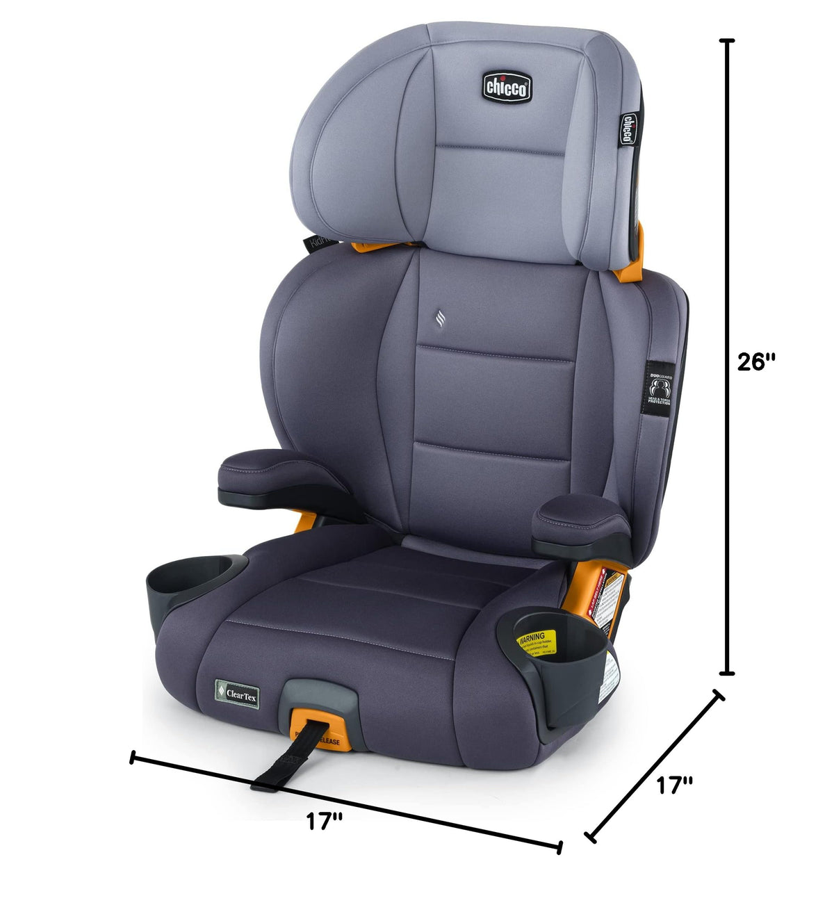 CHICCO KidFit ClearTex Plus 2-in-1 Booster Car Seat, Lilac