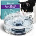 BROOK Glass Pet Fountain - 90oz Cat & Dog Water Dispenser