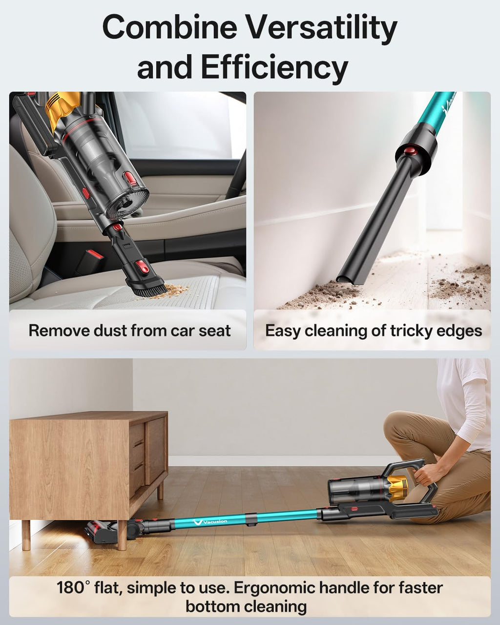 VACUSION Cordless Vacuum Cleaner 650W 55KPa 60Mins Battery