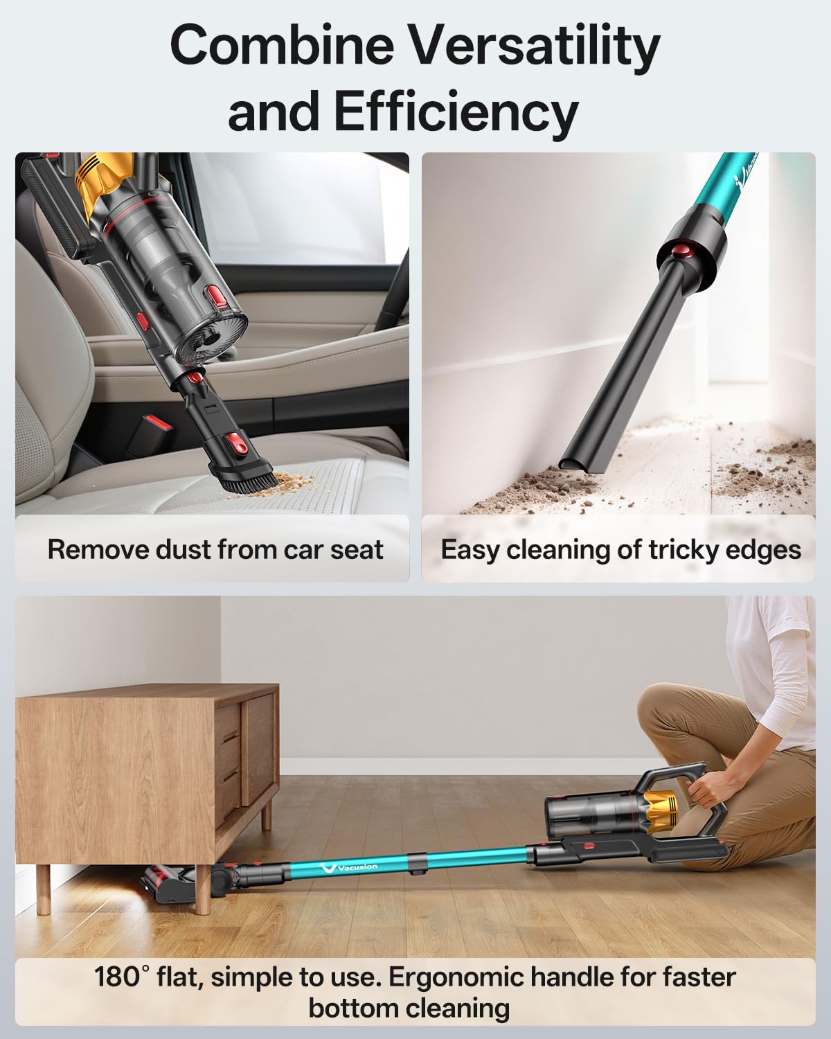 VACUSION Cordless Vacuum Cleaner 650W 55KPa 60Mins Battery