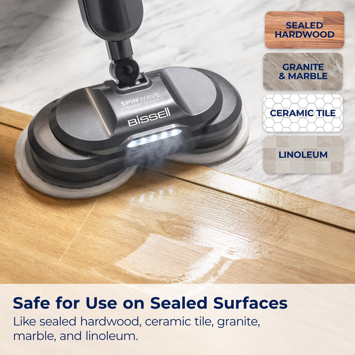 BISSELL Spinwave SmartSteam Electric Hard Floor Steam Mop