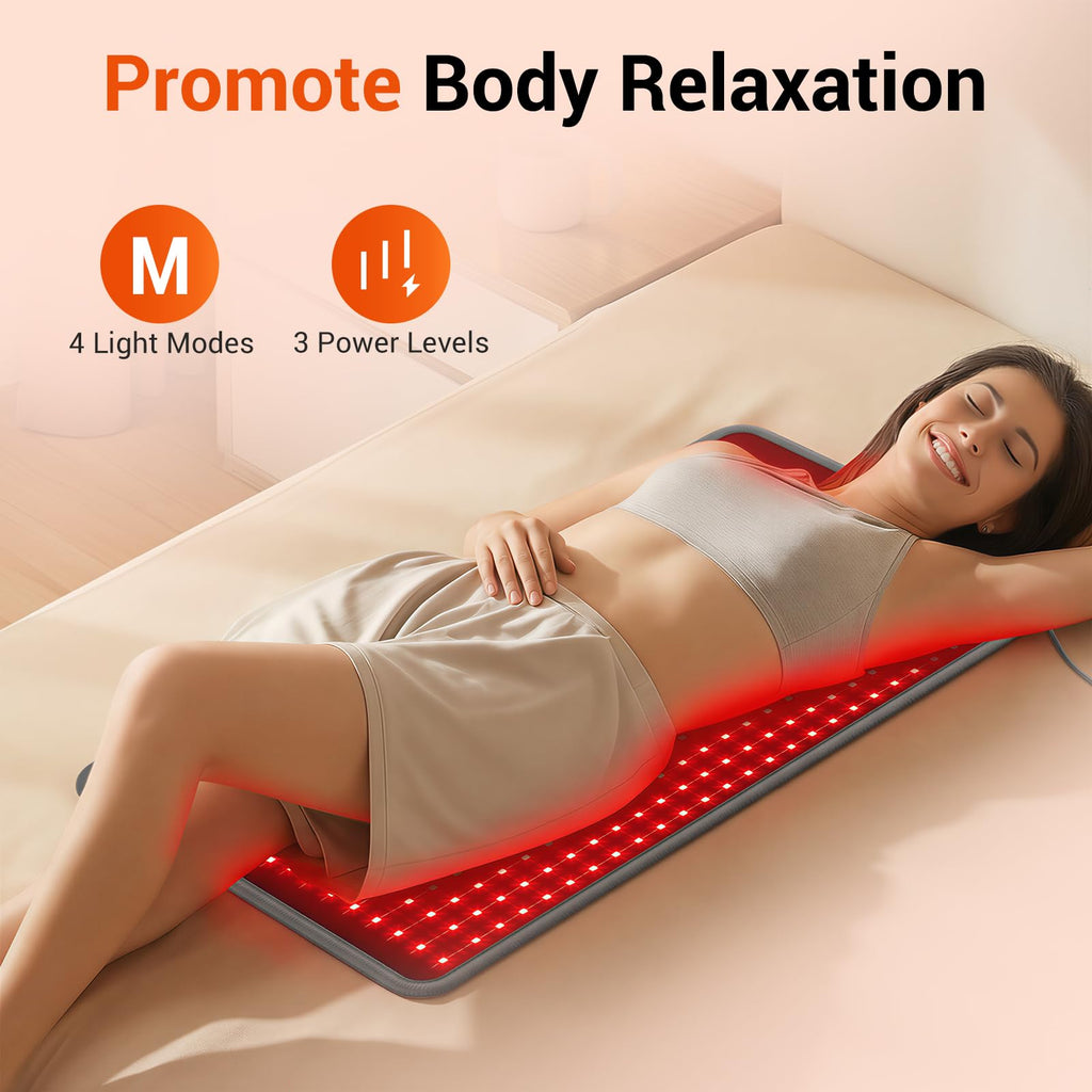 COMFYTEMP 33'' x 17'' Red Light Therapy Mat with 480 LEDs