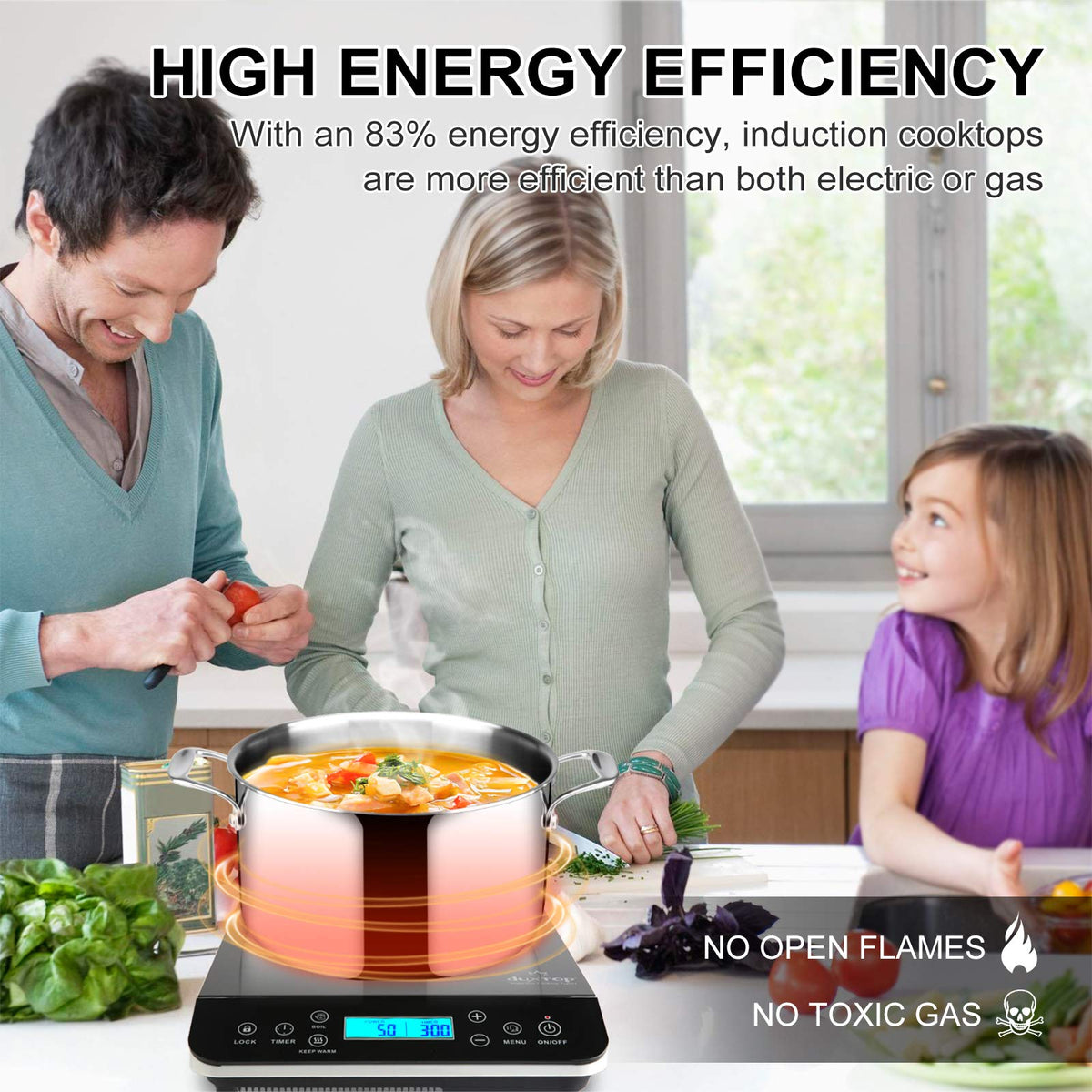 DUXTOP Portable Induction Cooktop 1800W with LCD Touch