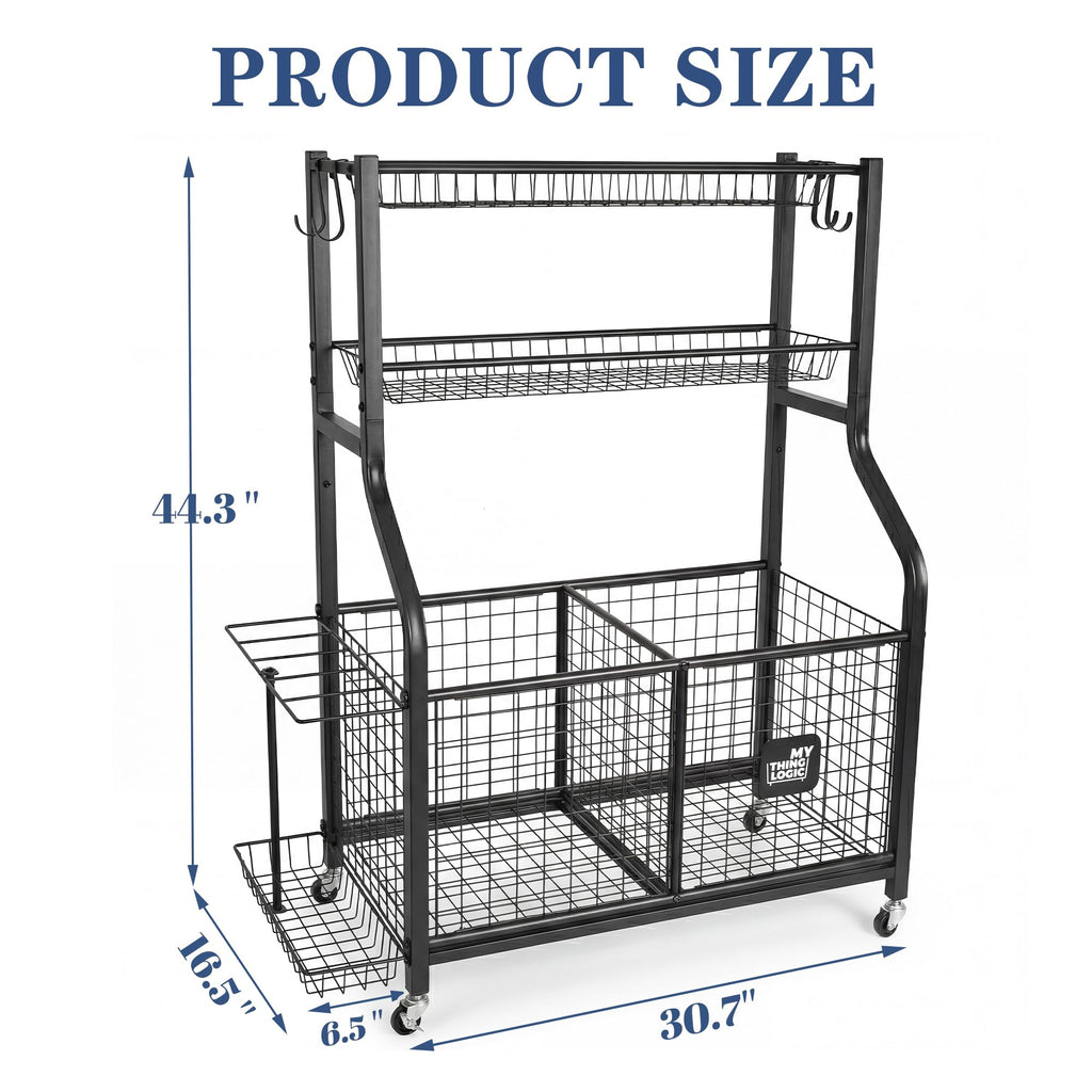 MYTHINGLOGIC Garage Ball Storage Organizer for Sports Equipment