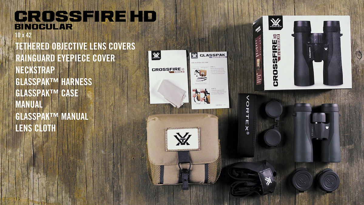 VORTEX Optics Crossfire HD 10x42 Binoculars - Waterproof, Durable, Tripod Adaptable