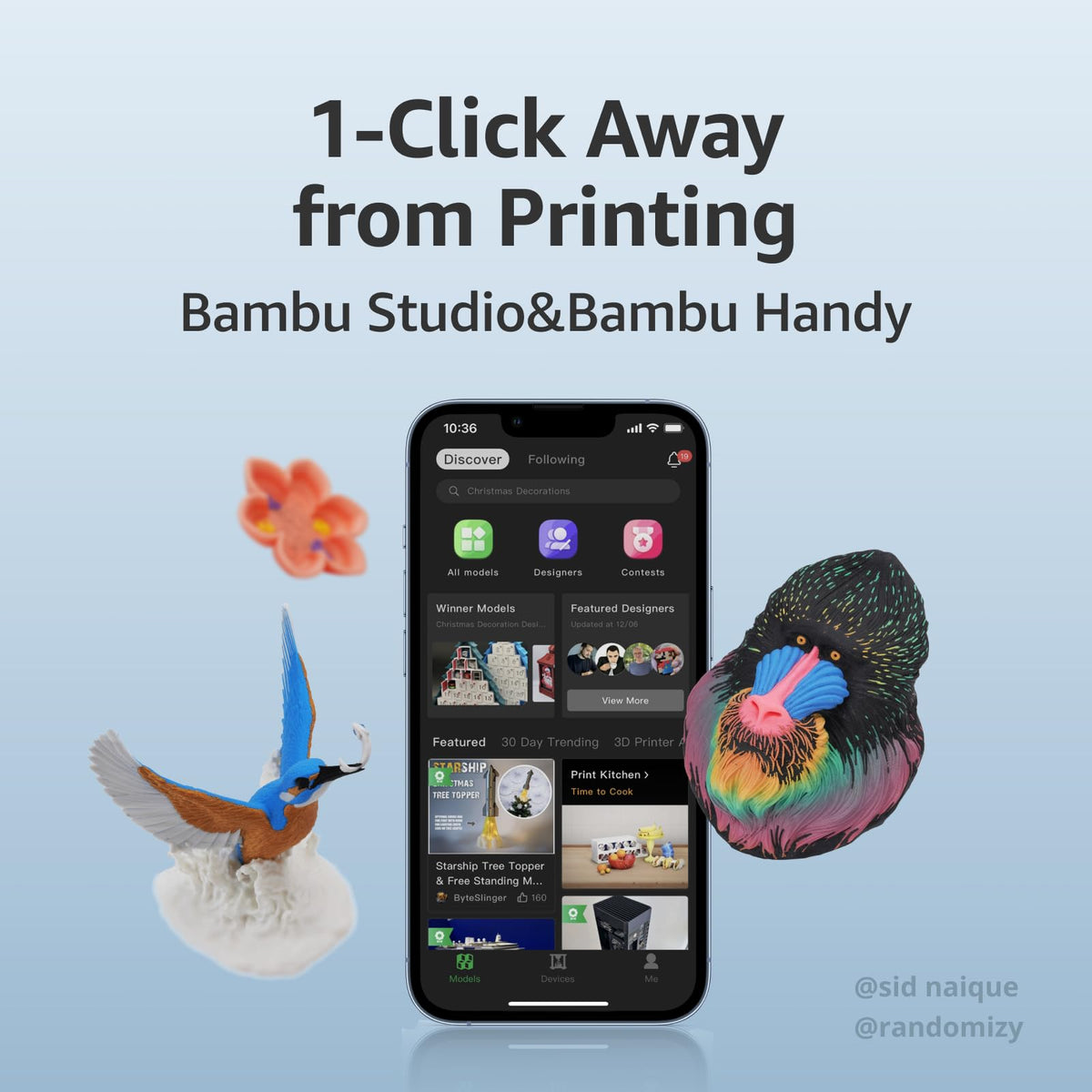BAMBULAB Bambu Lab A1 3D Printer - Multi-Color, High Precision