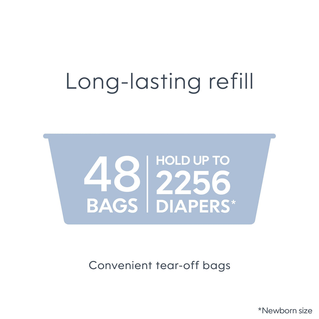 DIAPER GENIE Signature Gift Set | Easy Roll Refill & 48 Bags