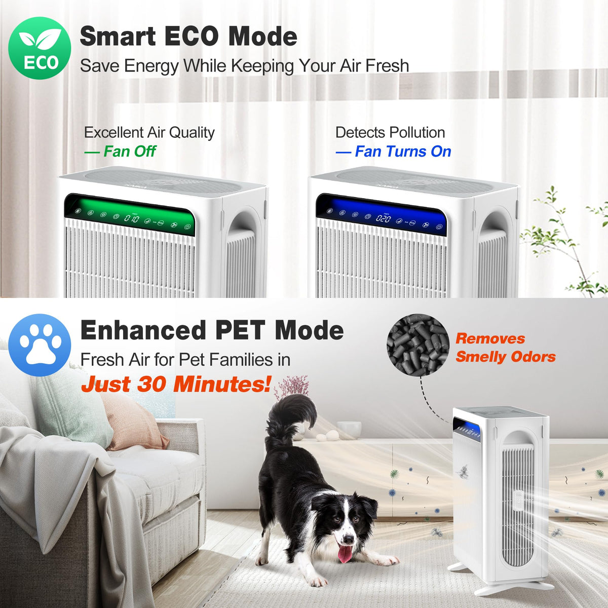 KNKA APH4000 Air Purifier for Home and Large Rooms Up to 1,695 Ft²