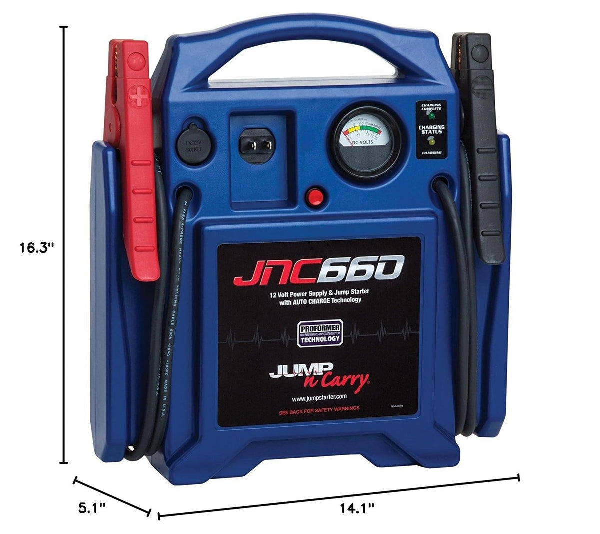 CLORE AUTOMOTIVE Jump-N-Carry JNC660 1700A 12V Jump Starter, Blue