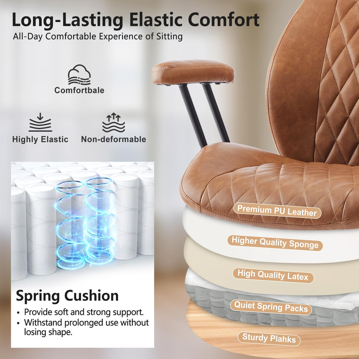 YFO Ergonomic Office Desk Chair with Lumbar Support
