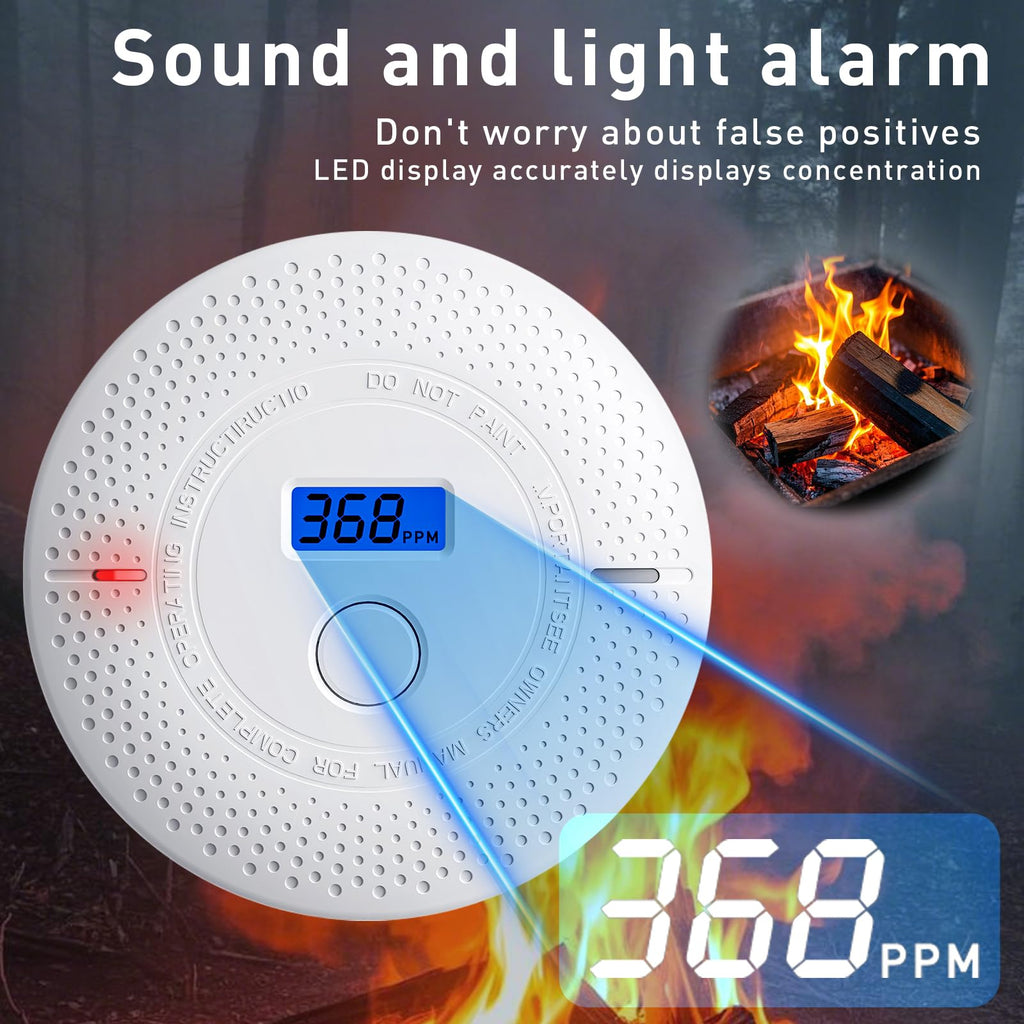 UINGARM Smoke and Carbon Monoxide Detector, 4 Pack