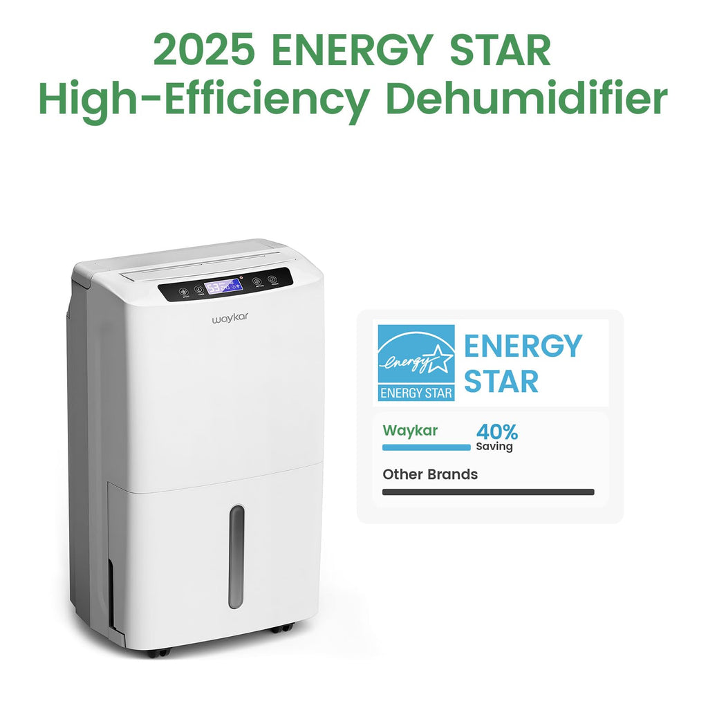 WAYKAR 34 Pints Energy Star Dehumidifier for 2,000 Sq. Ft.