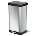 GLAD Stainless Steel 20 Gallon Step Trash Can with Odor Guard