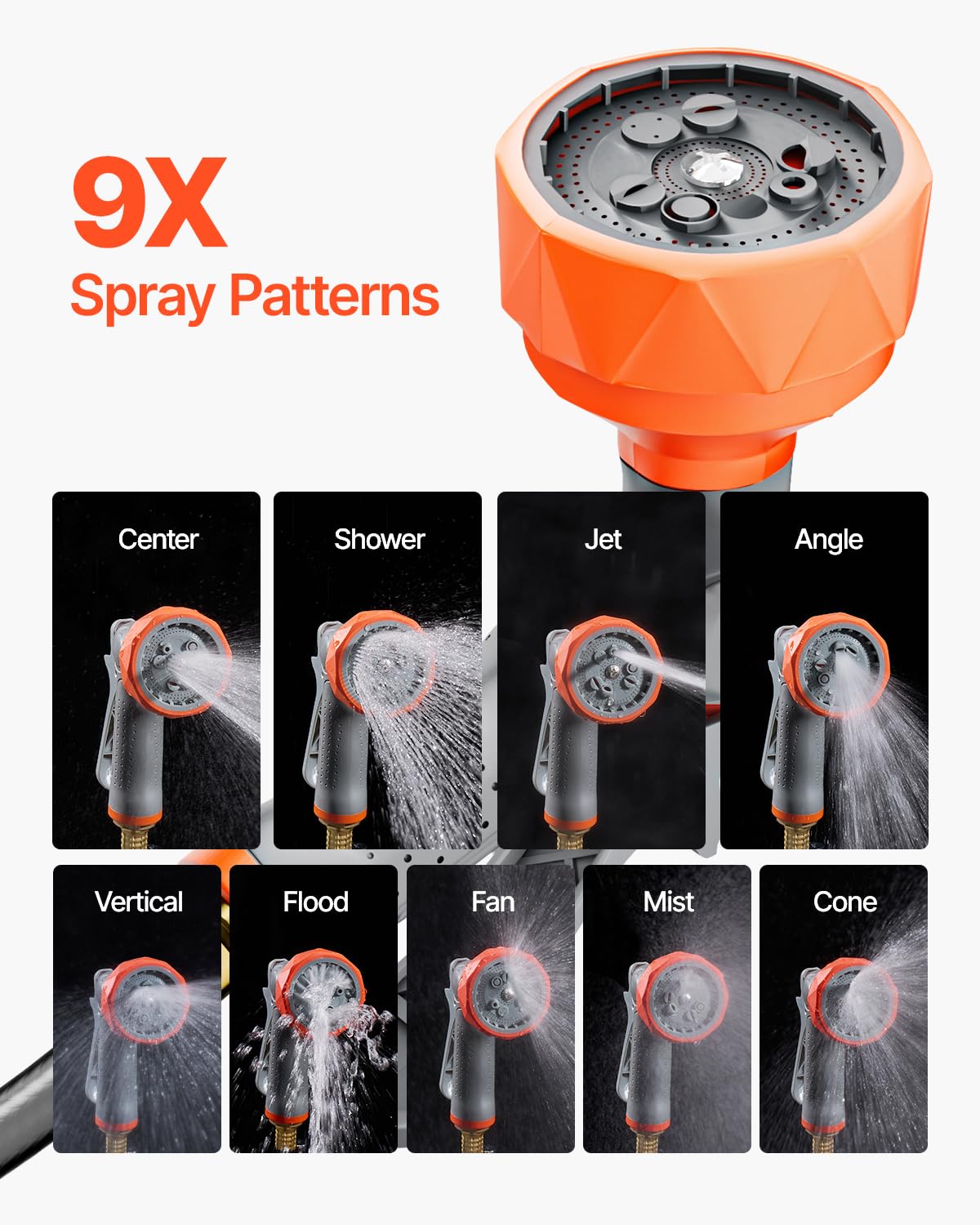 VEVOR Retractable Garden Hose Reel - 100 ft Wall Mounted