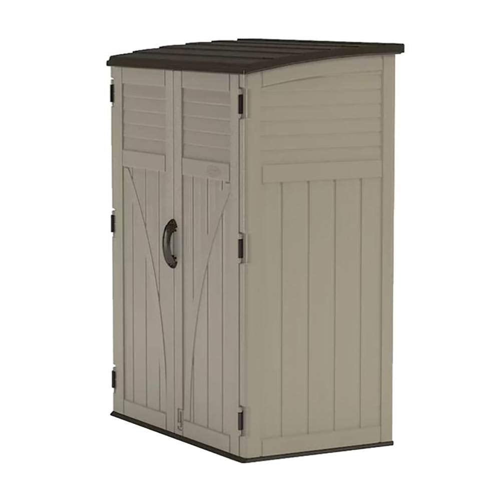 SUNCAST Resin Outdoor Storage Shed for Garden Tools & Cushions