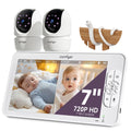 COMFYER BM01 7" HD Split-Screen Baby Monitor with 2 Cameras