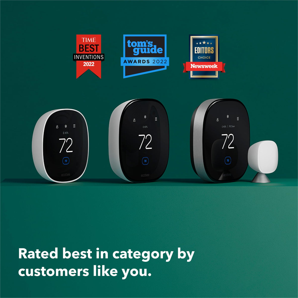 ECOBEE Smart Thermostat Essential - Wi-Fi, Energy Star Certified