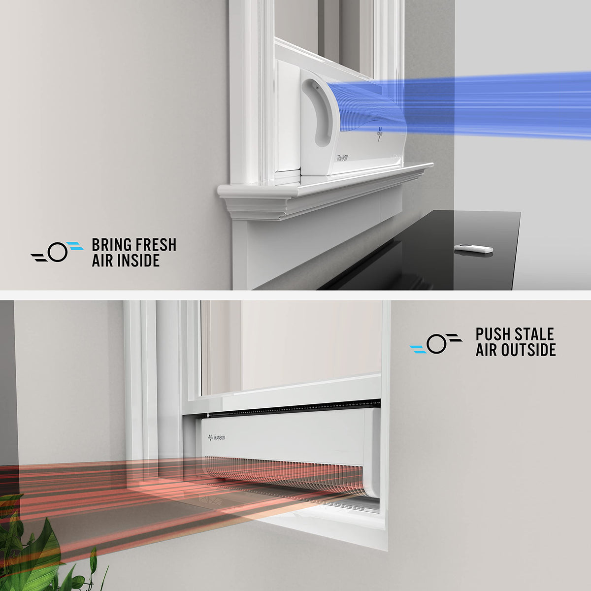 VORNADO TRANSOM Window Fan - 4 Speeds, Remote Control, Reversible