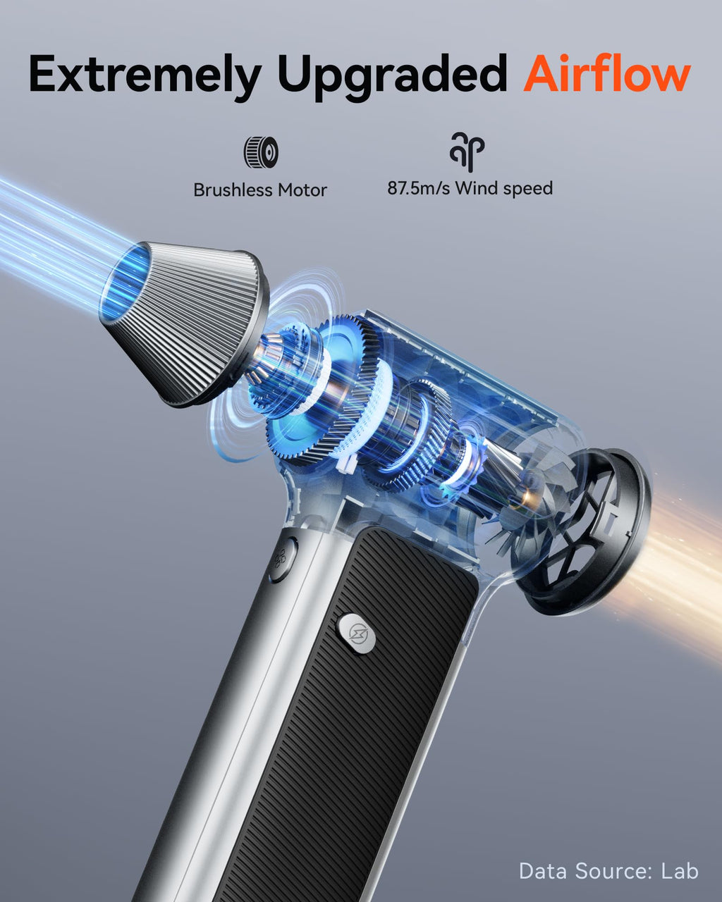 WOLFBOX MF200 Cordless Air Duster with Battery & Nozzles