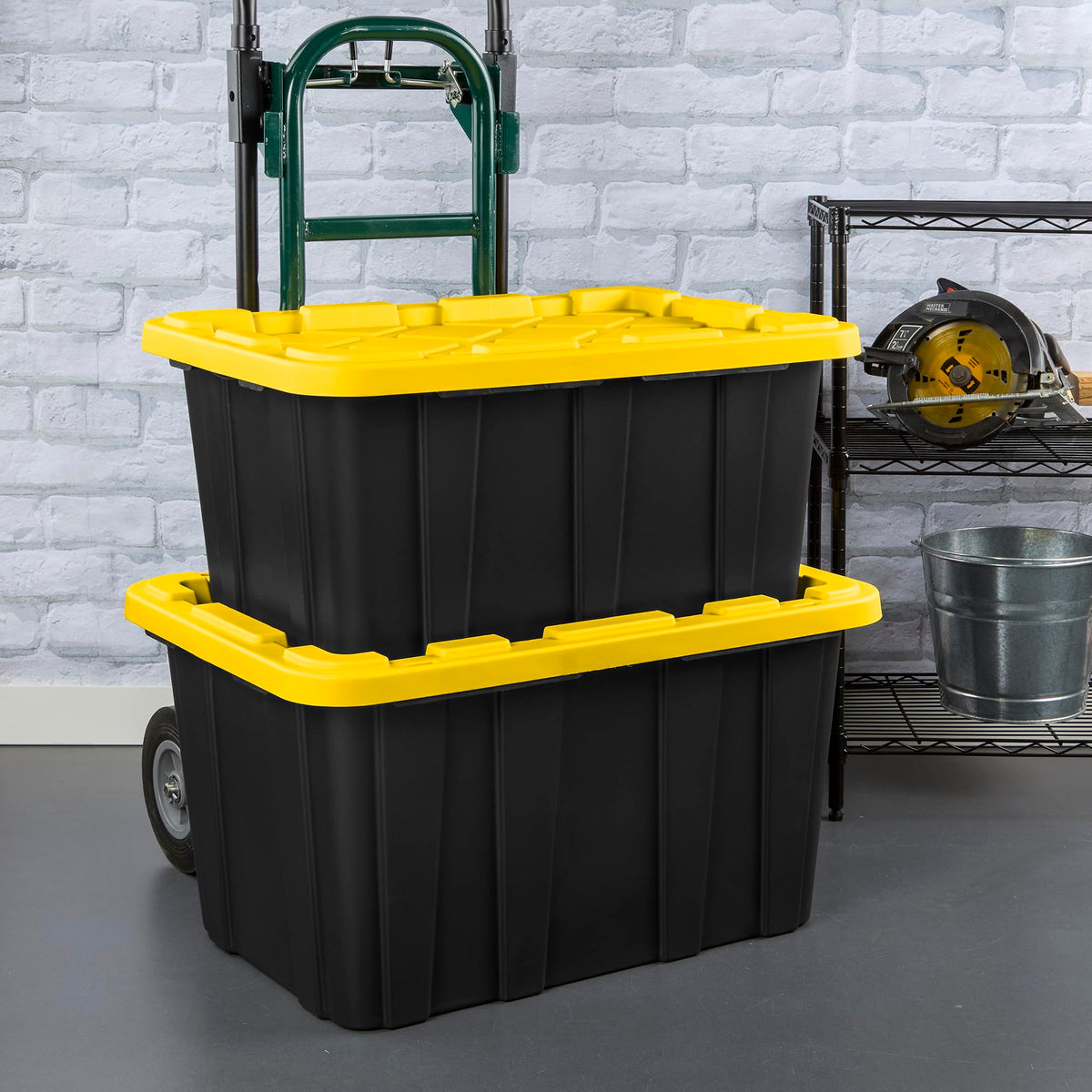 STERILITE 6-Pack Heavy-Duty Plastic Storage Tote Bins
