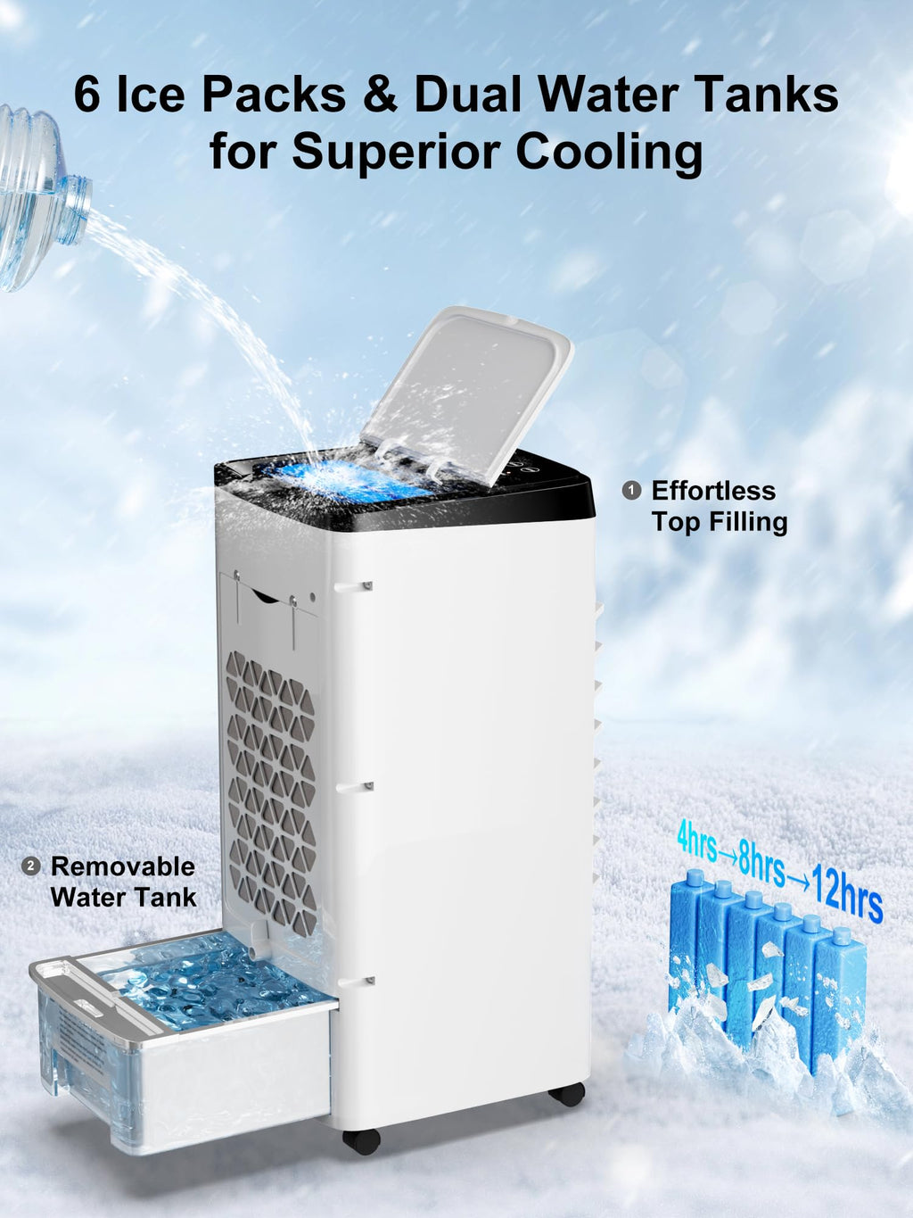 UTHFY Portable Air Conditioner 3-in-1 Evaporative Cooler