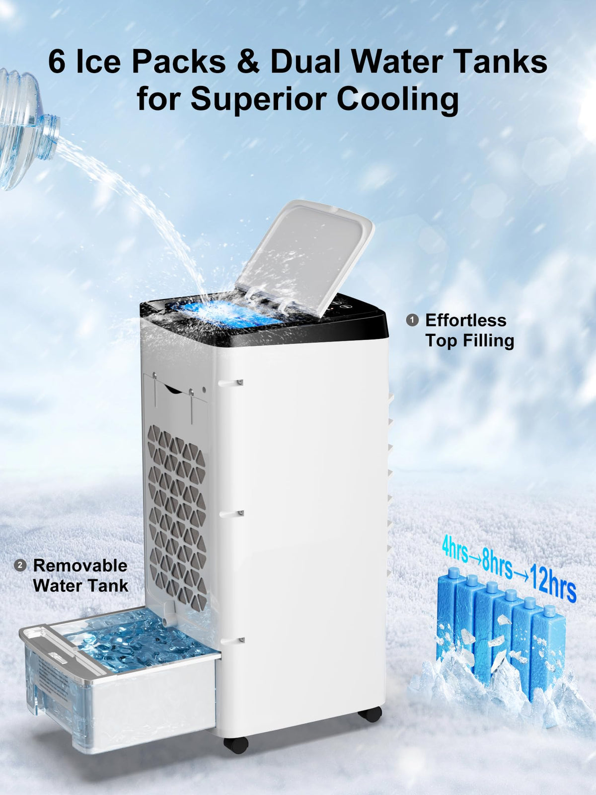 UTHFY Portable Air Conditioner 3-in-1 Evaporative Cooler