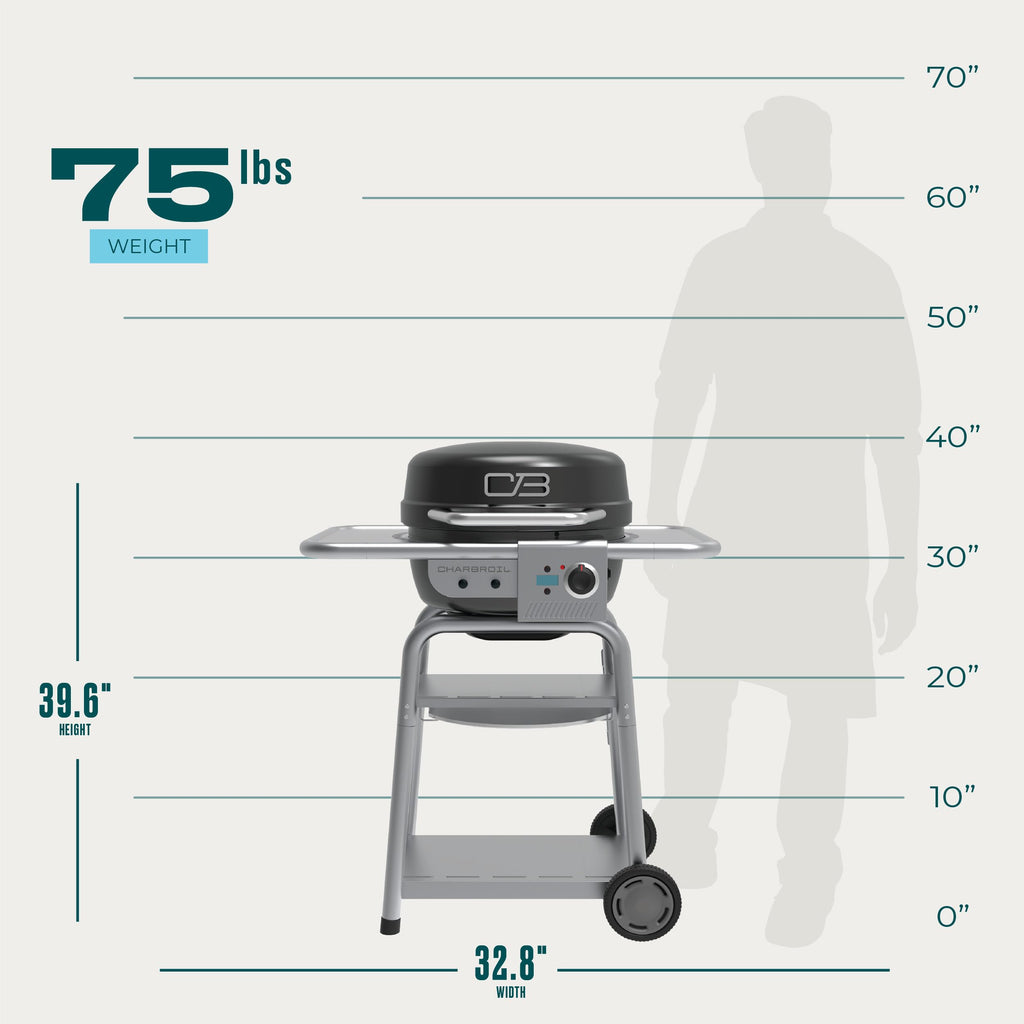 CHARBROIL 3-in-1 Dual Fuel Outdoor Bistro Electric Grill