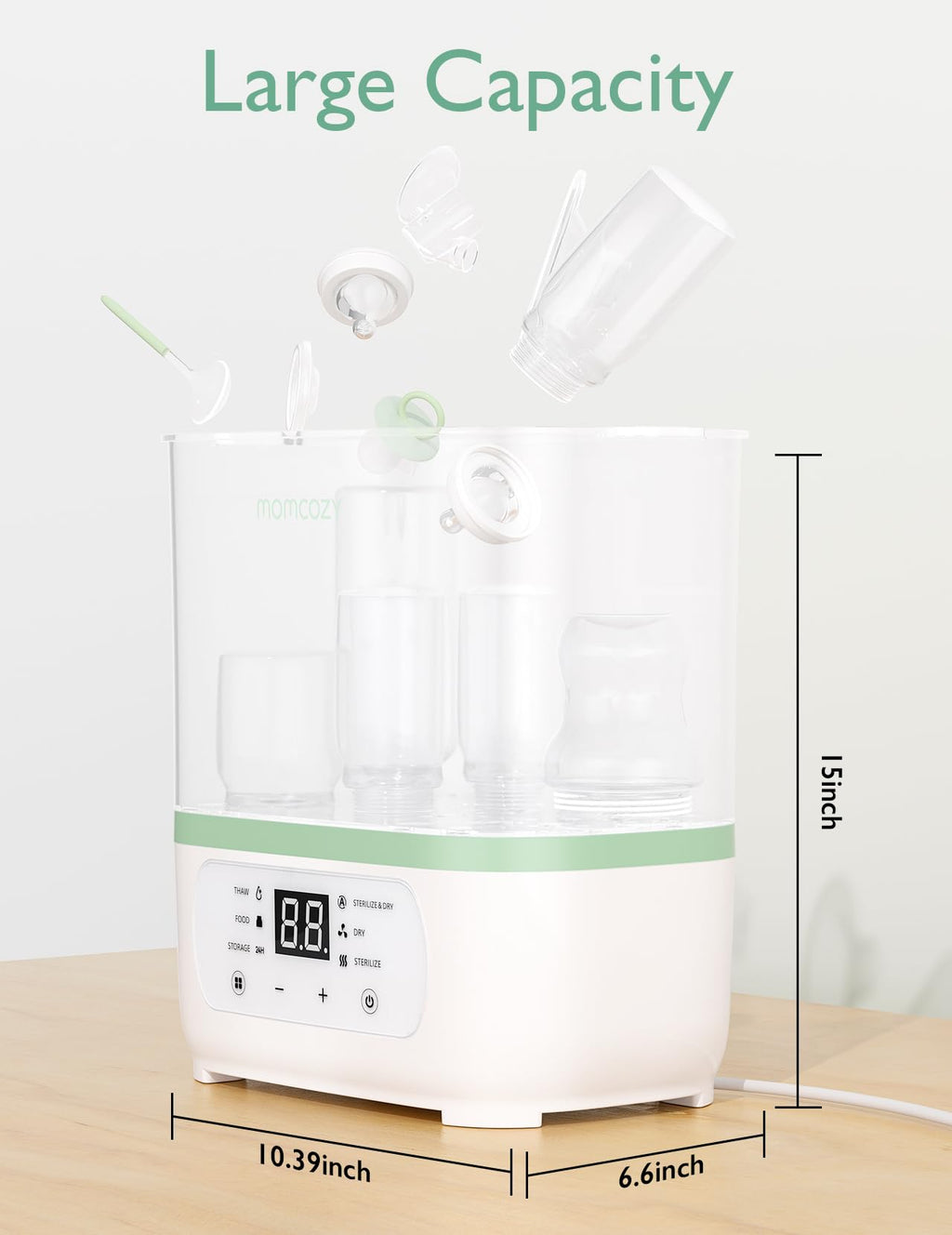 MOMCOZY Electric Steam Baby Bottle Sterilizer & Dryer