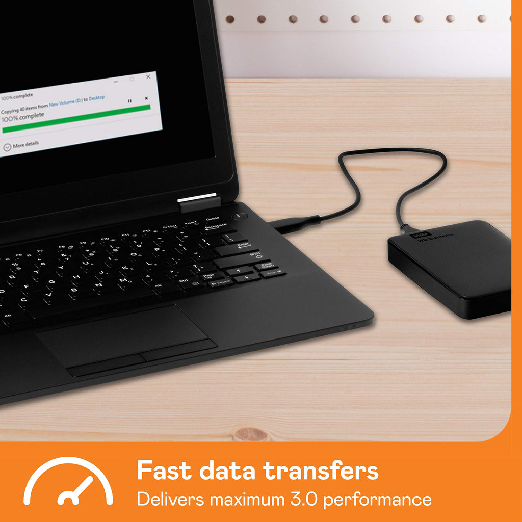 WD 2TB Elements Portable External Hard Drive USB 3.0