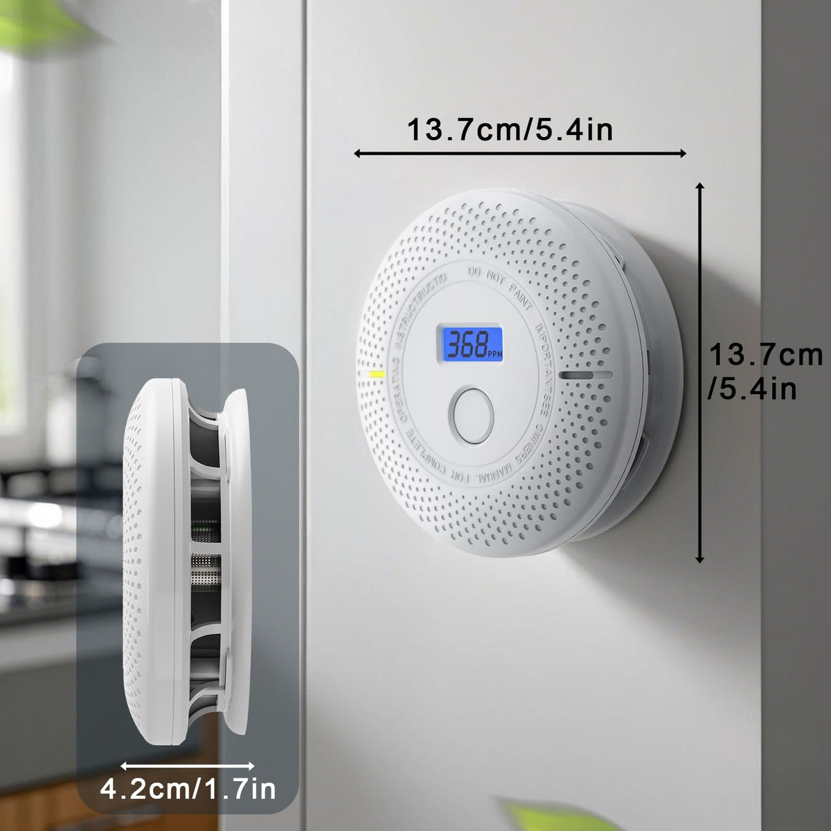 UINGARM Smoke and Carbon Monoxide Detector, 4 Pack