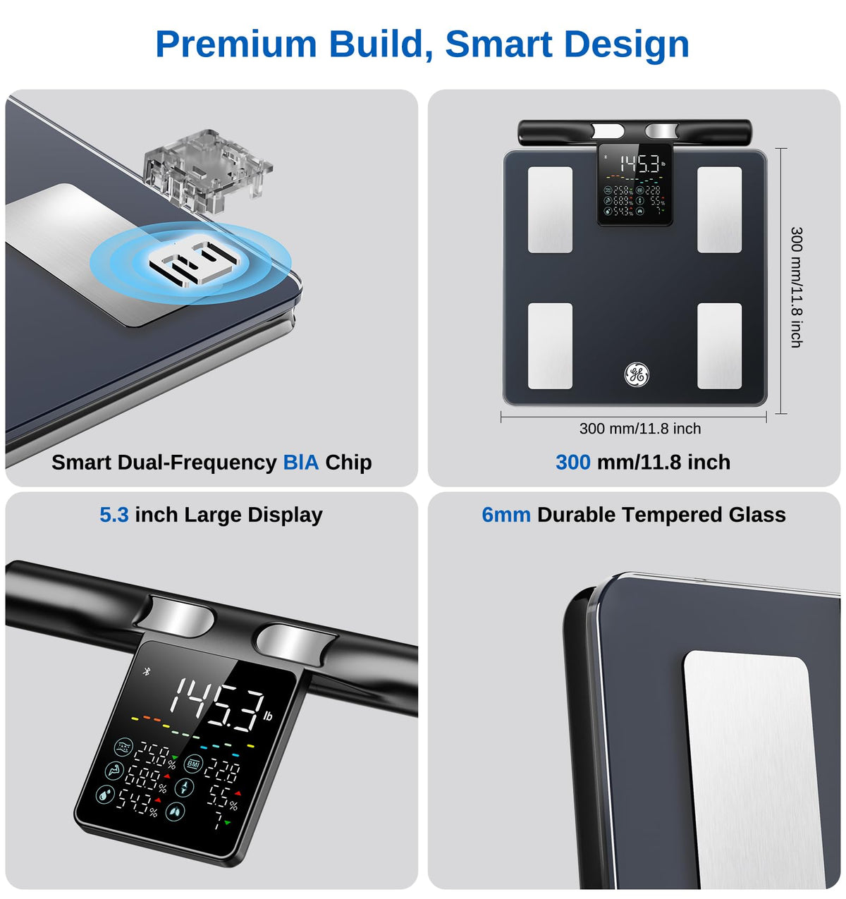 GE Smart Scale Body Weight with Full Body Analysis