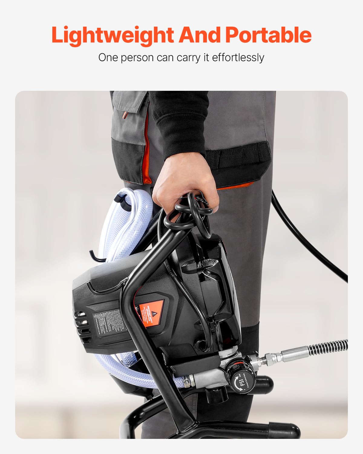 VEVOR 750W Electric Airless Paint Sprayer - 3000PSI