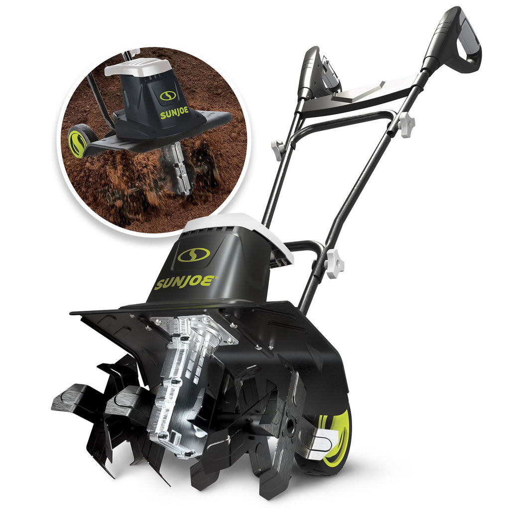 SUN JOE Corded Electric Garden Tiller - 16 Inch, 13.5 Amp